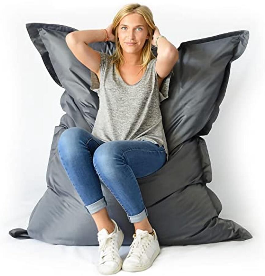 Grote XL Poef voor Binnen & Buiten met Afneembare Hoes