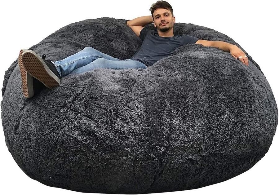 Grote XXL Zitzak in Imitatiebont Comfortabele Zitzak met Dubbele Hoes van 180 cm