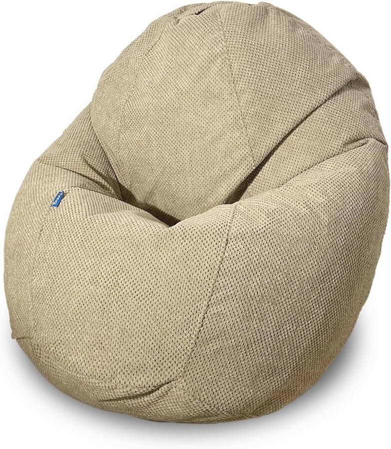 Grote Zachte XXL Zitzak voor Binnen Honingraat Velours Wasbare Buitenhoes