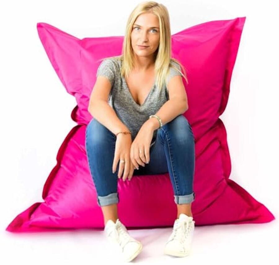 Grote Zitzak voor Binnen en Buiten Afneembare Hoes Duurzaam en Comfortabel Roze