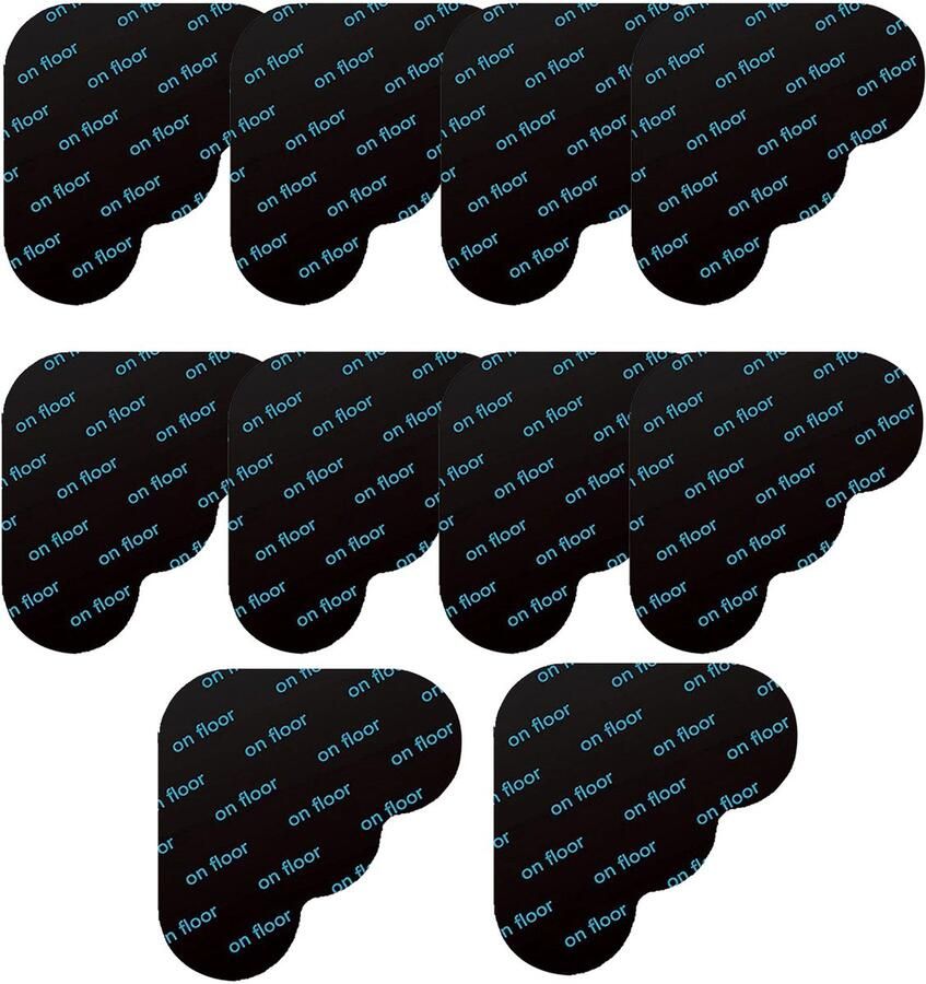 Gsedaox- Antislip Stickers 10 stuks Dubbelzijdige Tapijt Tape- Verwijderbare Gripstickers voor Douchematten en Vloerkleden Herbruikbaar