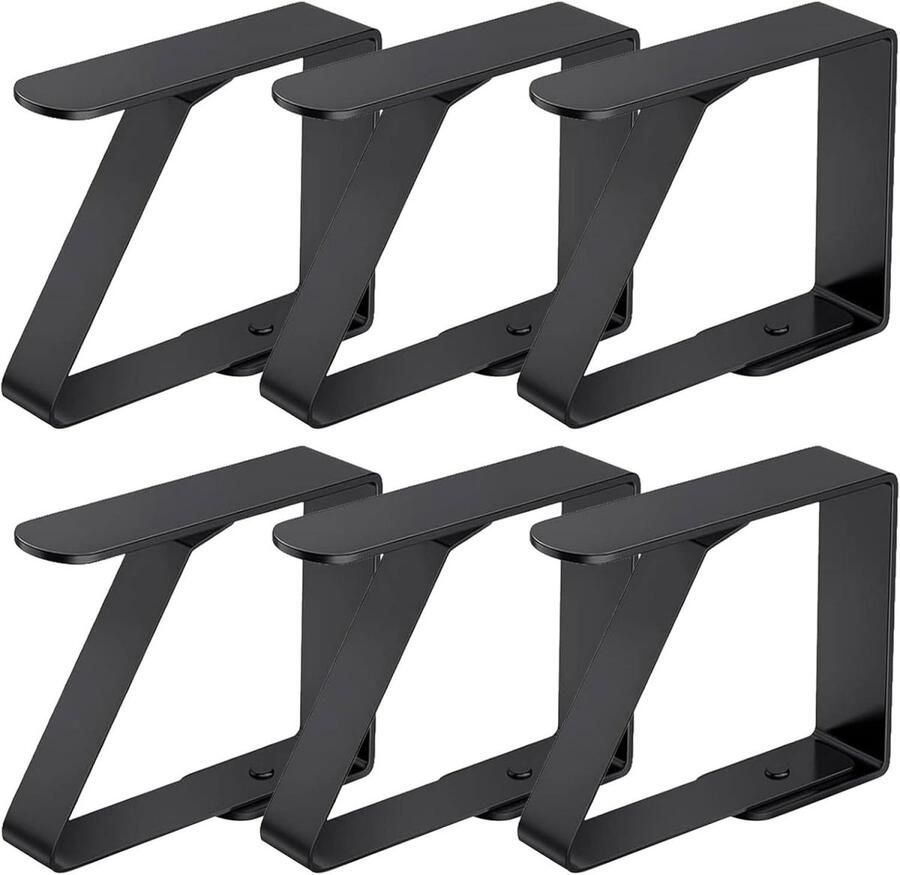 Tovbmup Tafelkleedklem van 4 cm roestvrijstalen tafelkleedklem eenvoudig te reinigen tafelkleedklem klem voor vele tafels zwart