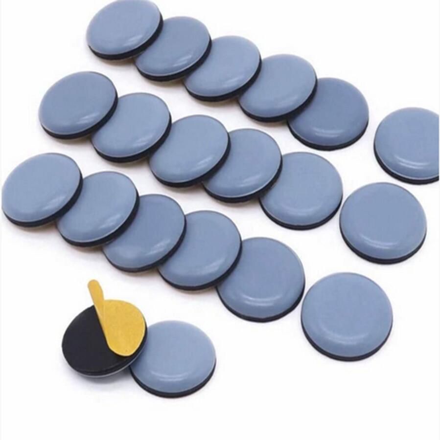 Brandless Gsedaox-Viltjes Stoelpoten-Zelfklevend-Meubelglijders-Teflon Vloerglijders-20 mm-Rond-24 Stuks-Vloerbeschermers