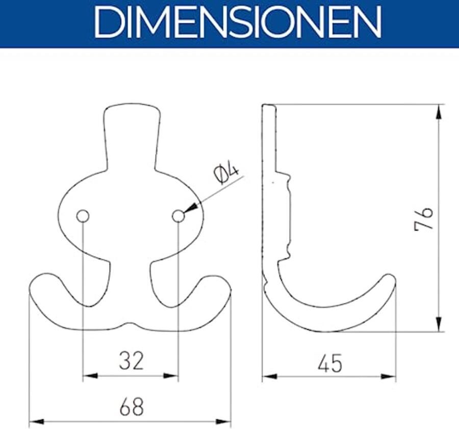 GTV Coruna kapstokhaak klein Oppervlakte: antiek zilver Hoogte: 76 mm Breedte: 68 mm Kapstokhaak voor deur badkamer keuken hal kantoor doe-het-zelf metalen haak kapstokhaak hoedenhaak muurhaak