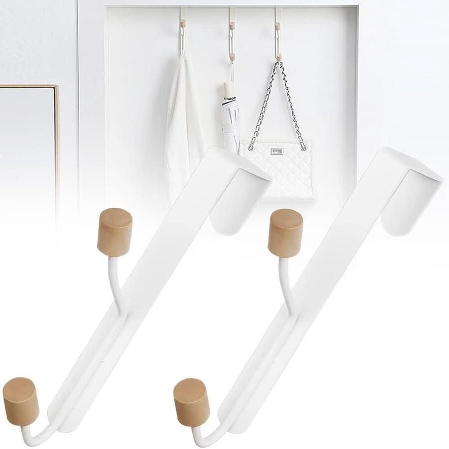 Haak hanger over deur Stevige metalen deurhaken 2 stuks Organizer rek voor handdoeken en jassen deurkapstok opdekdeur