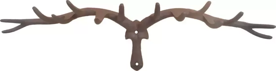 Haak hertengewei met 14 haken gietijzer bruin