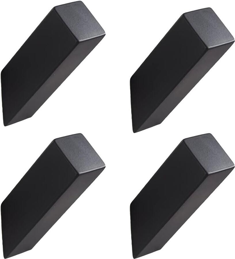 Haakjes 4 Stuks Wandhaak Jashaak RVS Sleutelhaak Muurhaak Handdoekhaakjes Kapstokhaak voor Badkamers Slaapkamers Keuken 2.5*2.5*8.2cm Zwart