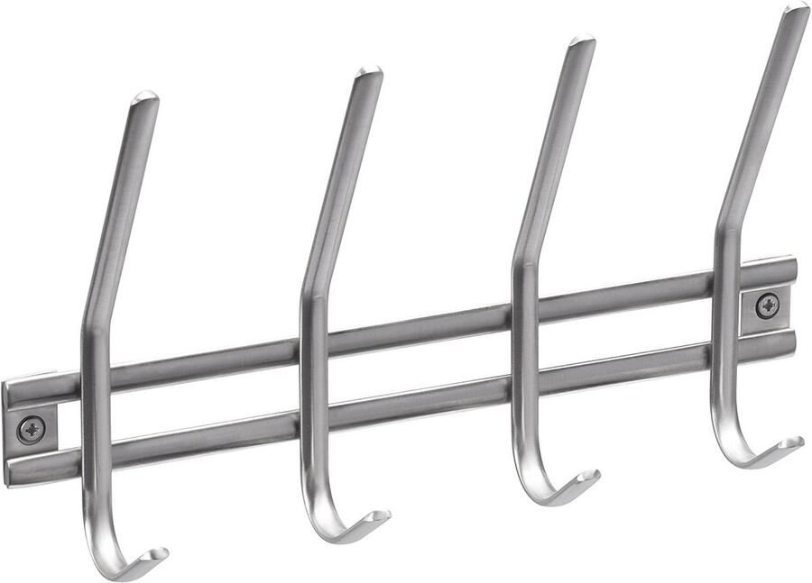 Haaklijst 300 mm Roestvrij Staal Wandmontage voor Hal Slaapkamer Kleding en Hoeden