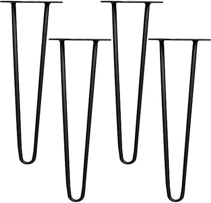 Hairpin Tafelpoten van 12 mm Staal Moderne Haarspeld Poten met Vloerbeschermers Hoogte 86 cm