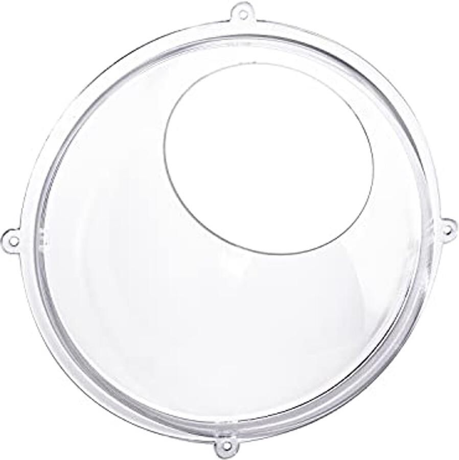 Halfbolvormig wandrek van acryl 24 cm diameter Transparant en stijlvol