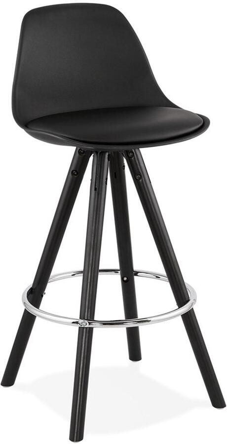 Halfhoge Snackkruk MINI Barkruk Optimale Comfort Modern Design Verchroomde Voetsteun