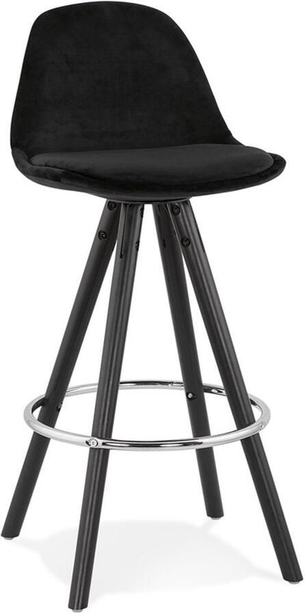 Halfhoge Snackkruk 'MINI' Elegant Ontwerp Zwart Fluweel Uitstekende Stabiliteit