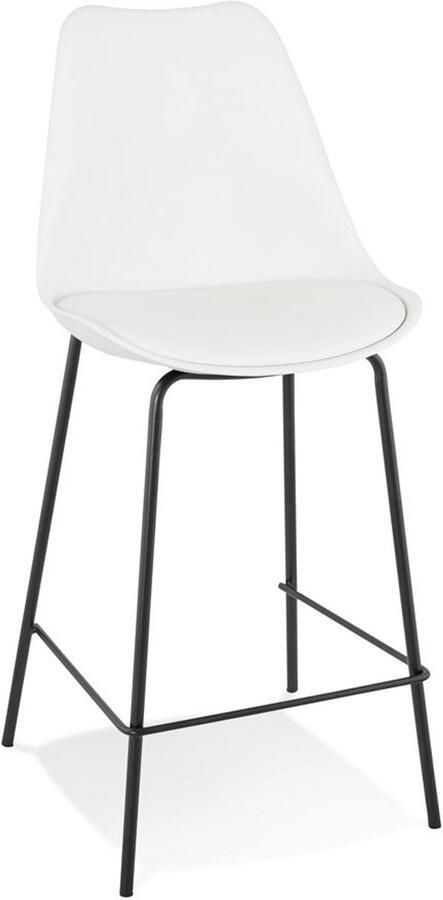 Halfhoge Snackkruk 'MINI' Wit Barkruk Optimaal Zitcomfort Tijdloos Design