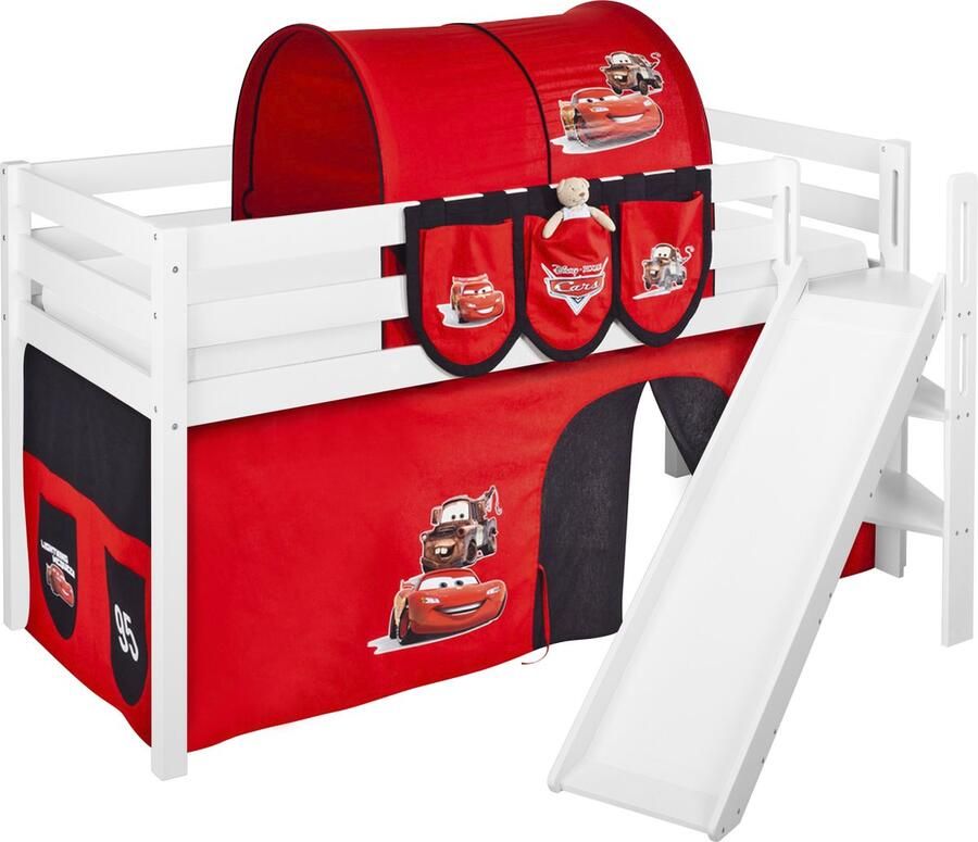 Halfhoogslaper Cars met tent en schuine glijbaan - Foto 2