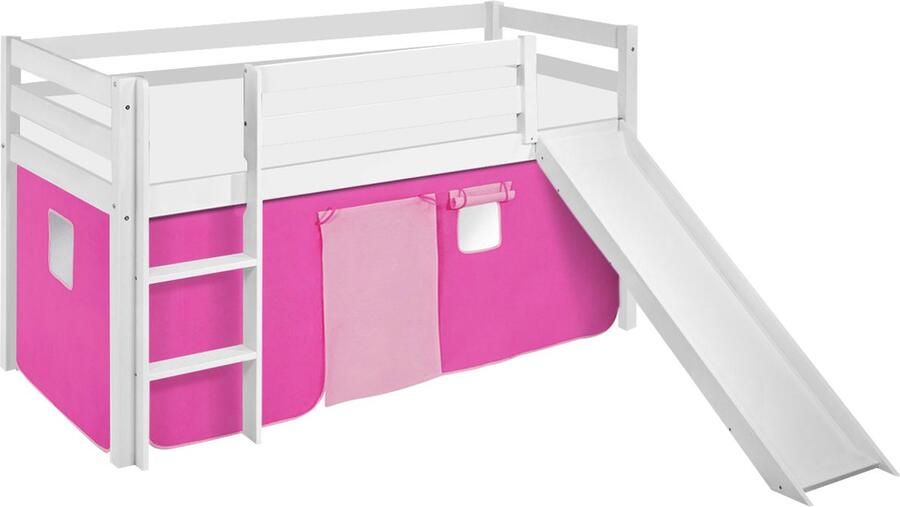 Halfhoogslaper Roze met tent en glijbaan - Foto 2