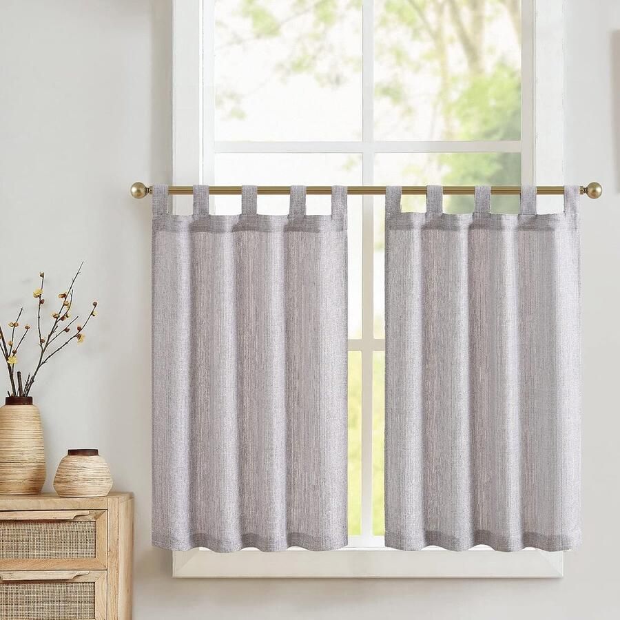 Set van 4 Ergonomische Eetkamerstoelen met Armleuning en Stof Zitting Comfortabele Keukenstoelen in Zwart en Wit