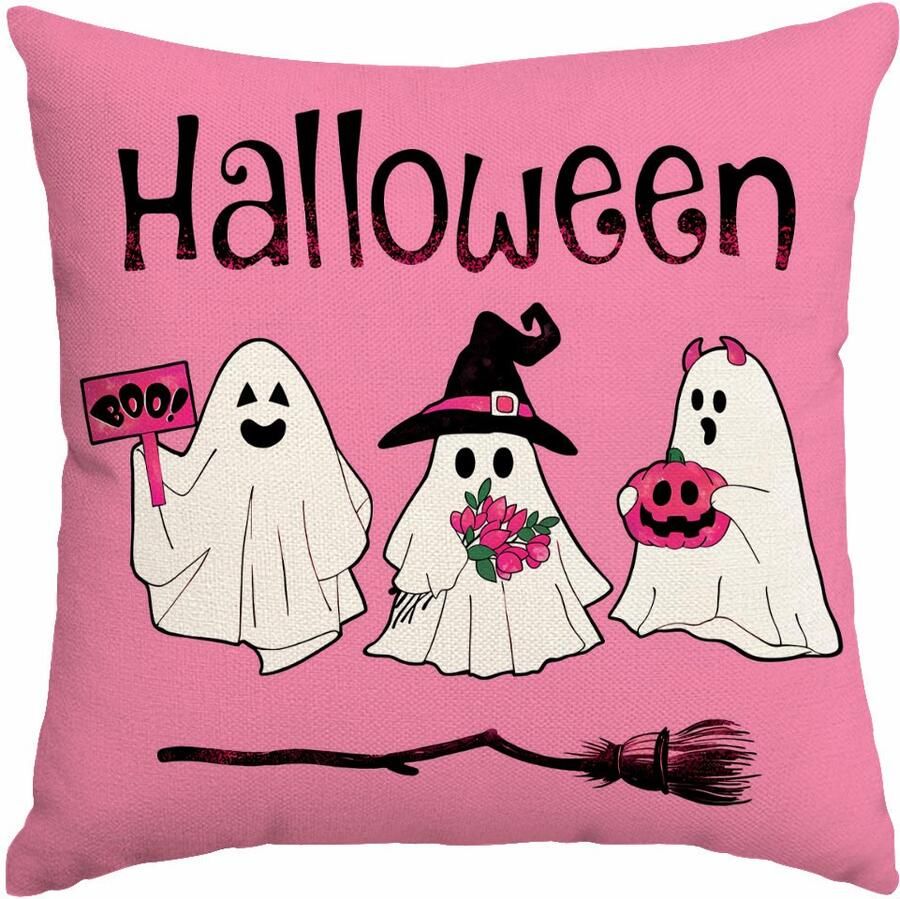 Halloween Decoratie Kussenhoezen 45x45cm Set van 2 Halloween Herfst Decoratieve Sierkussens Kussenslopen Thuis Buiten Bank Kussenhoezen voor Halloween Decoraties