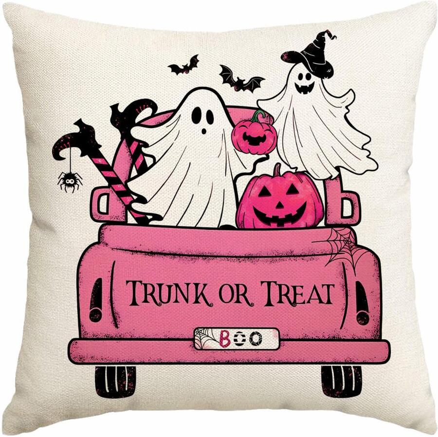 Halloween Decoratie Kussenhoezen 45x45cm Set van 2 Halloween Herfst Decoratieve Sierkussens Kussenslopen Thuis Buiten Bank Kussenhoezen voor Halloween Decoraties