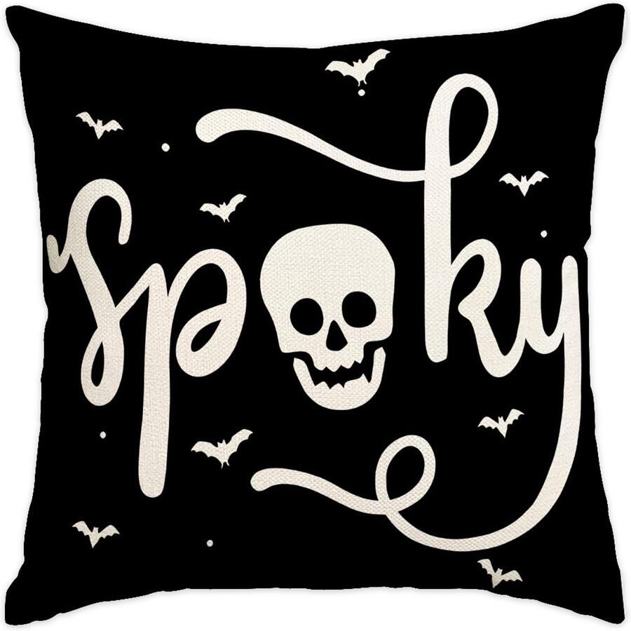 Halloween Decoratie Kussenhoezen 45x45cm Set van 2 Halloween Herfst Decoratieve Sierkussens Kussenslopen Thuis Buiten Bank Kussenhoezen voor Halloween Decoraties