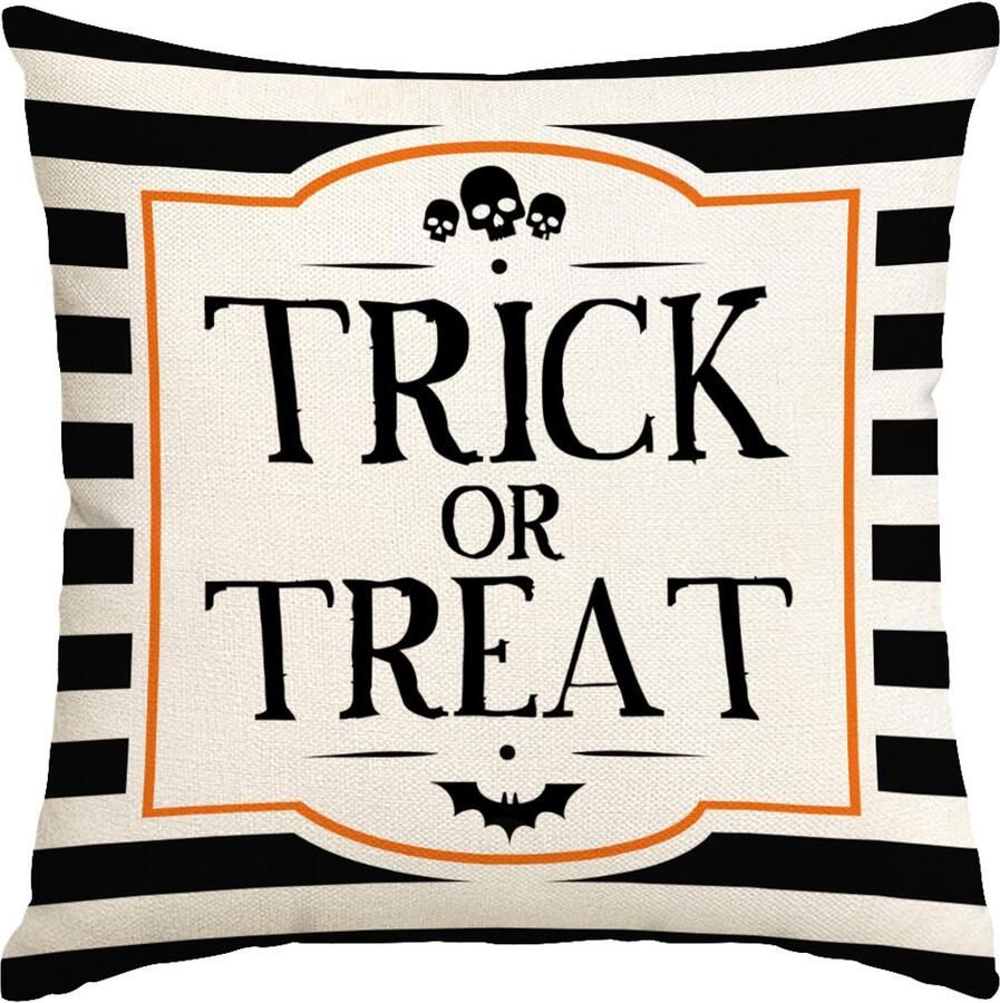 Halloween Decoratie Kussenhoezen 45x45cm Set van 2 Halloween Herfst Decoratieve Sierkussens Kussenslopen Thuis Buiten Bank Kussenhoezen voor Halloween Decoraties