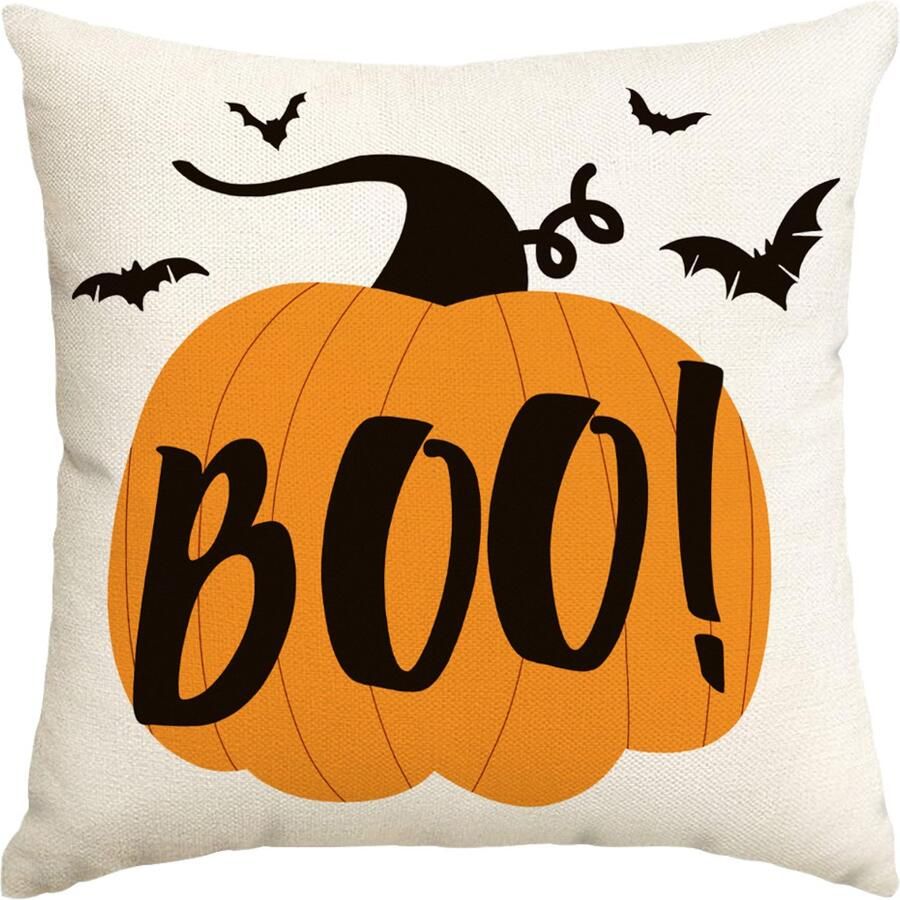 Halloween Decoratie Kussenhoezen 45x45cm Set van 2 Halloween Herfst Decoratieve Sierkussens Kussenslopen Thuis Buiten Bank Kussenhoezen voor Halloween Decoraties