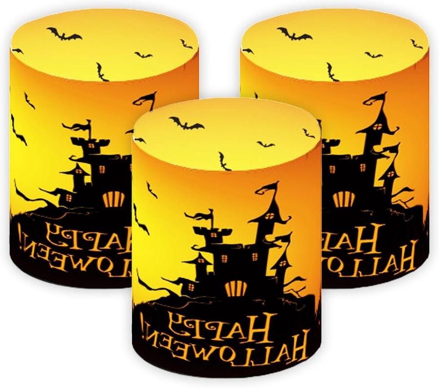 Halloween-decoratie Lampenkappen verpakking van 3 stuks voor tafeldecoratie lantaarns kaars