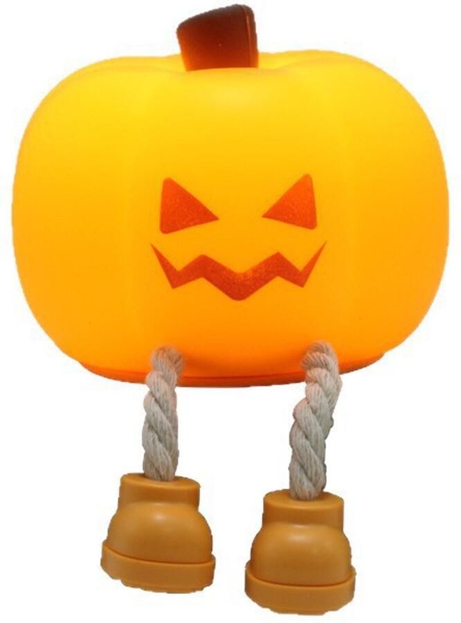 Halloween Nachtlampje voor Kinderen Halloweendecoratie Pompoen Nachtlampje Siliconen LED-lampje Oplaadbare Touch Lamp voor op het Bed met 3 Dimbare Lampjes Geschikt voor slaapkamer tafel nachtkastje