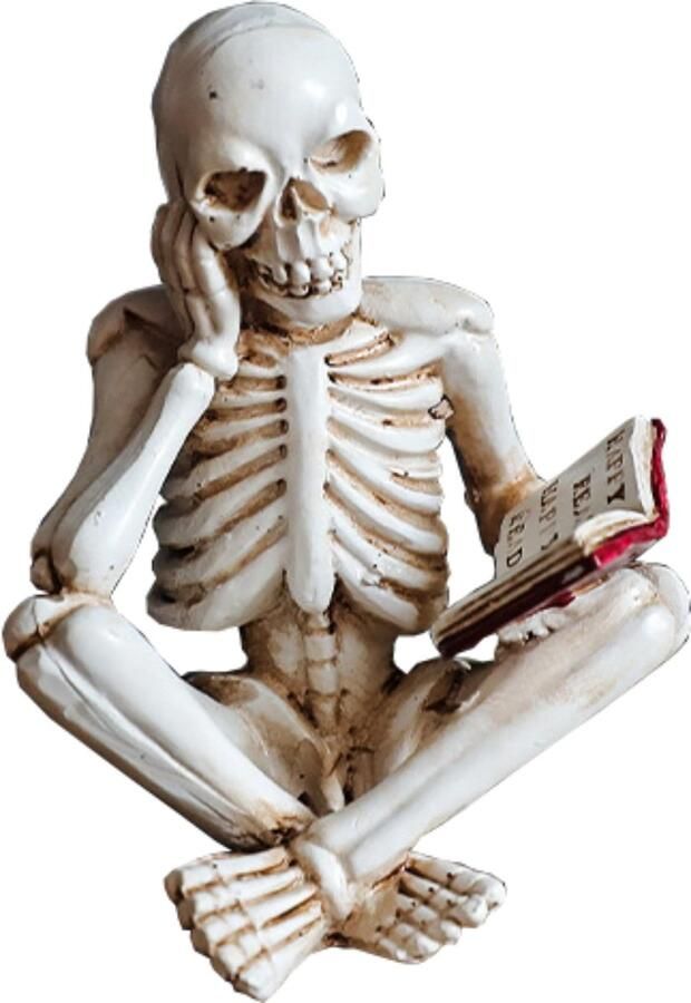 Halloween skeletbeeld moderne boekenplankdecoratie Halloween beeld kamerdecoratie voor plank tafel bureau woonkamer kantoor slaapkamer