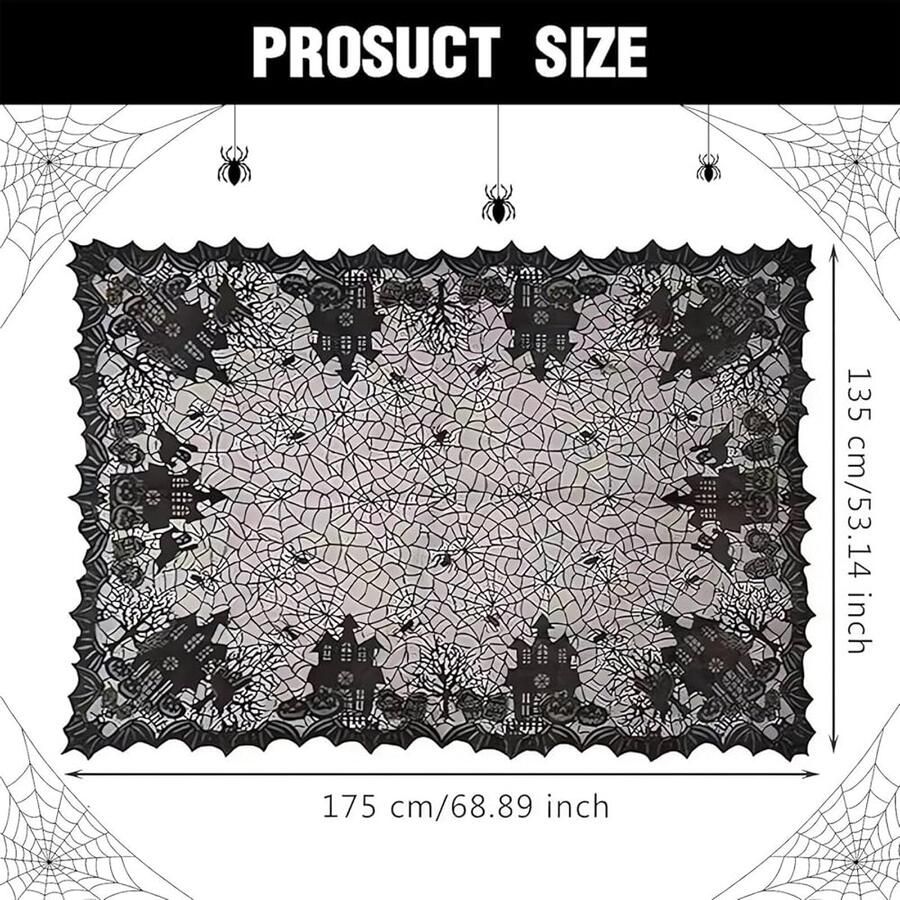 Halloween Tafelloper Creëer een griezelige sfeer 1 stuk Polyester 135 x 175