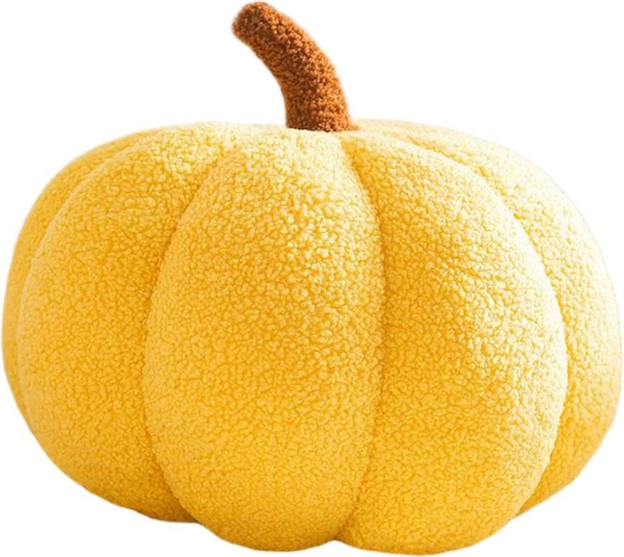 Halloween Kerst Pompoen Kussen Pompoen Vorm Crème Wit Decoratief Kussen Herfst Decoratief Kussen Esthetisch Bankkussen Bed Decoratief Kussen Rond Kinderkamer Cadeau Model A 20cm