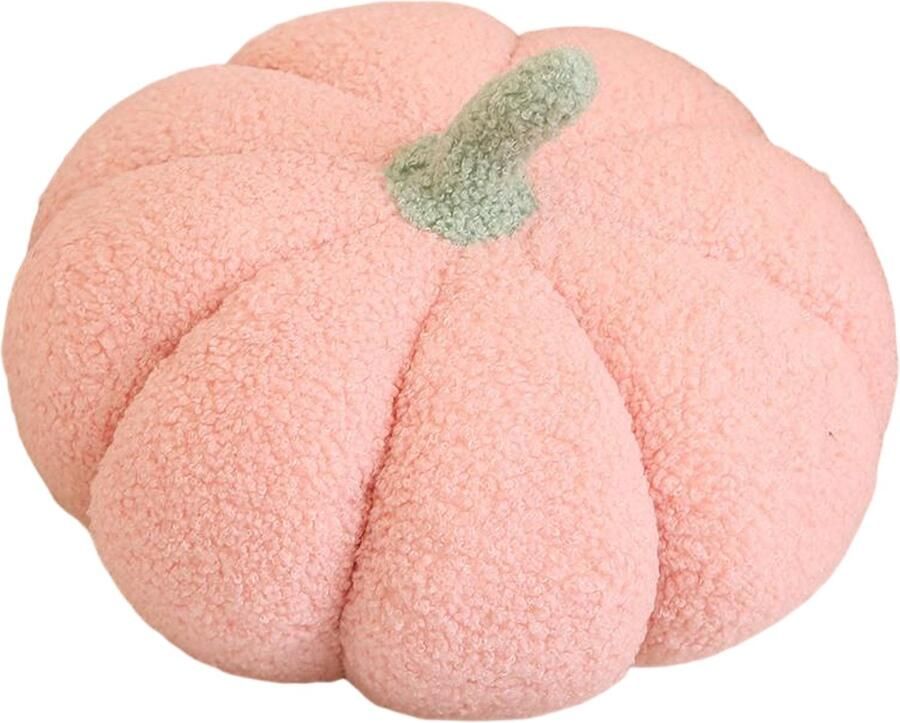 Halloween Kerst Pompoen Kussen Pompoen Vorm Crème Wit Decoratief Kussen Herfst Decoratief Kussen Esthetisch Bankkussen Bed Decoratief Kussen Rond Kinderkamer Cadeau H Stijl 20cm