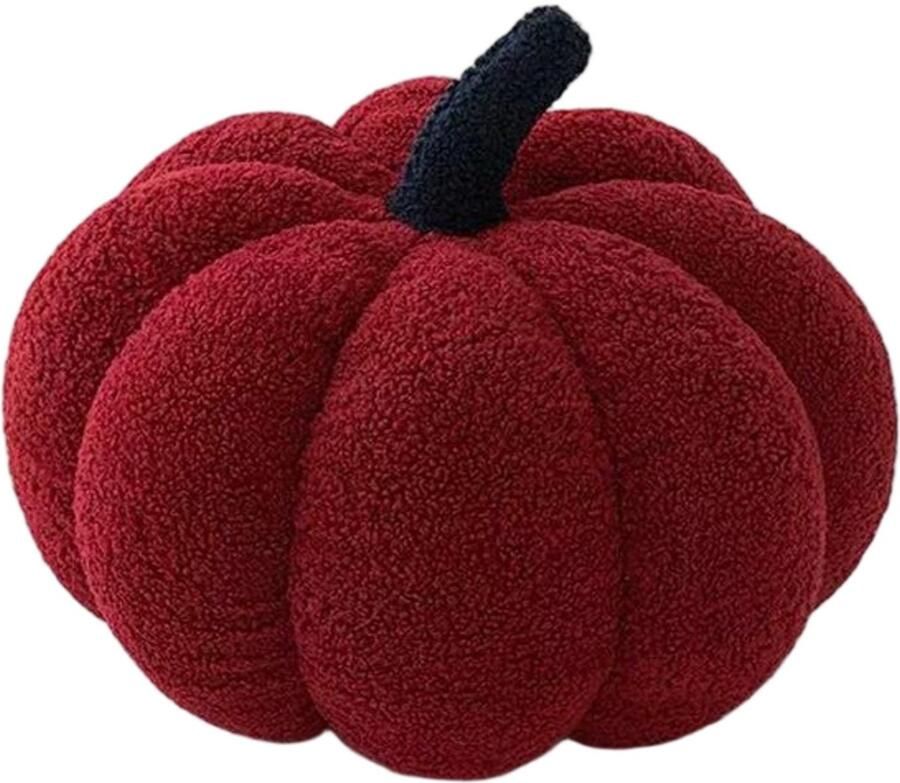 Halloween Kerst Pompoen Kussen Pompoen Vorm Crème Wit Decoratief Kussen Herfst Decoratief Kussen Esthetisch Bankkussen Bed Decoratief Kussen Rond Kinderkamer Cadeau J Stijl 20cm