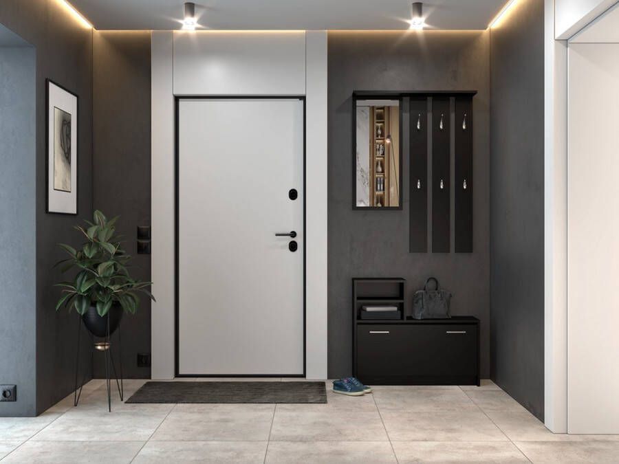 Halmeubel -Halkast- met Spiegel Kapstok en Schoenenkast - Foto 2