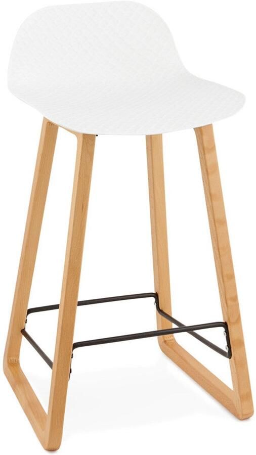 Halve Hoge Snackkruk 'MINI' Wit Scandinavische Stijl Ergonomisch Comfort