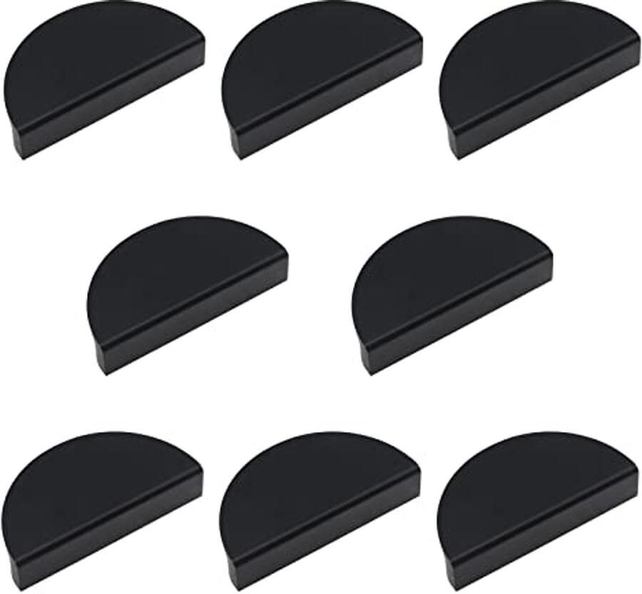 Halve Maan Ladehandgrepen 8 Stuks Aluminium Legering Zwarte Deurknoppen