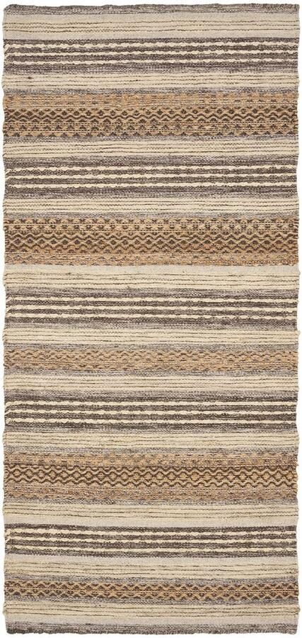 Halway Runner Handgeweven tapijt Natuurlijk Ivory Jute Wool Mix Voegt warmte 80 cm x 180 cm toe