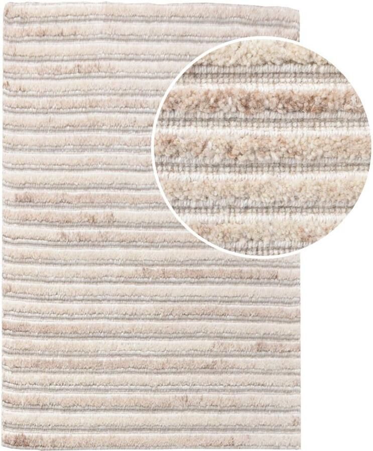 Hand getuft deurmat ivoor tapijt wollen tapijt duurzame kwaliteit 60 cm x 90 cm