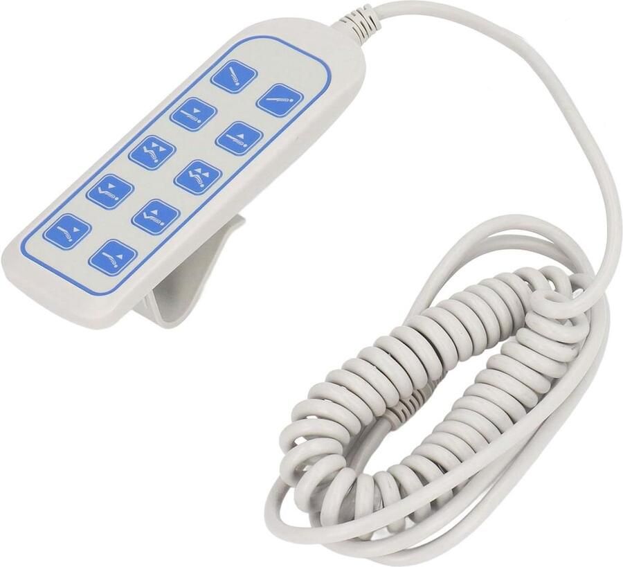 Allecto plus Handafstandsbediening voor Elektrische Fauteuil met 8-pins 9-kernstekker. IP66 Hefbedafstandsbediening grijze Liftstoelcontroller