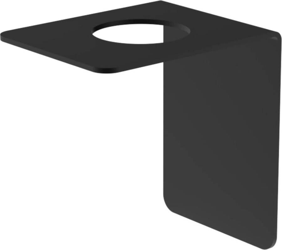 Handdesinfectiemiddel Houder van roestvrij staal merktape zonder boren wand flessenhouder shampoo houder haak voor keuken badkamer 28 mm uitsparing (zwart)