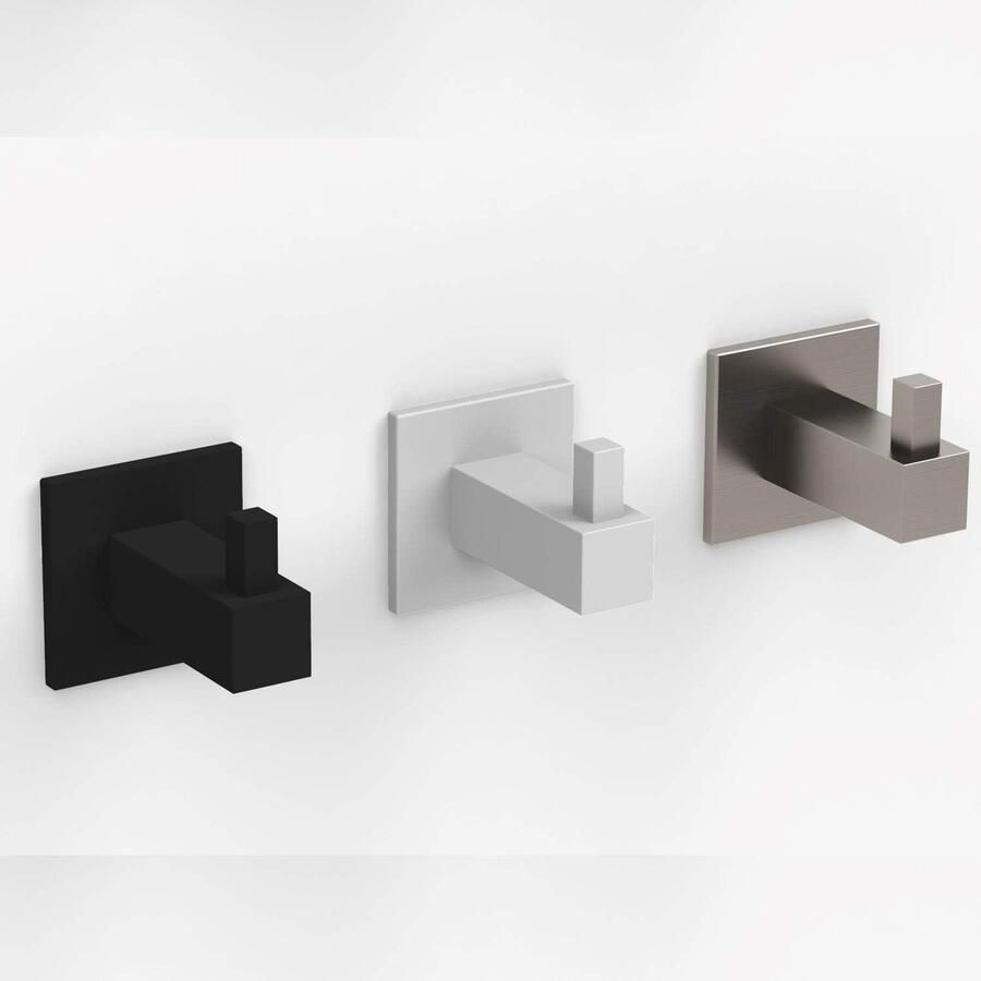 Handdoekhaak 2 stuks vierkant design roestvrij staal wit Badkameraccessoires Ophangen handdoeken badjassen hoeden