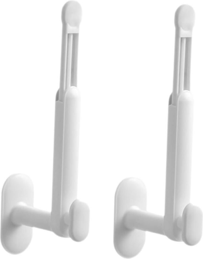 VHV -Handdoekhaak 2 stuks wandhaak uitschuifbare kapstok handdoekrek kapstokhaak haak verstelbare haak handdoekhaak keukenrolhouder geen boren nodig roestvrij staal zelfklevend theedoekhouder keuk