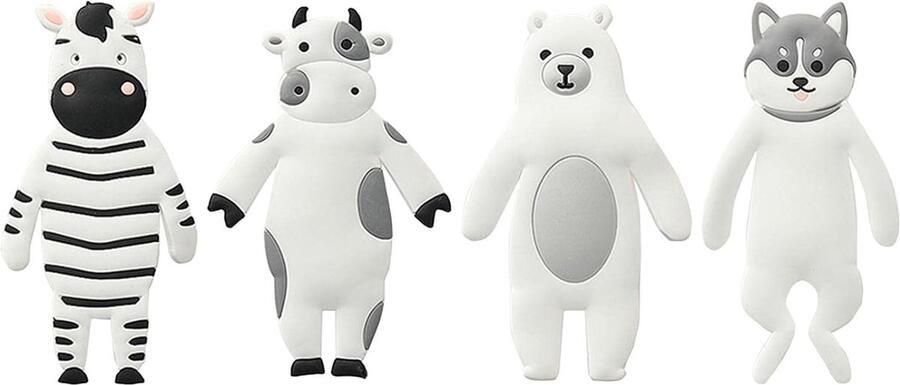 Handdoekhaak Set Handdoek Haakjes 4 Stuks Kapstok Haakjes Zelfklevend Baby en Kinderkapstok Kledinghangers Wandhaak Kapstokhaak Jashaak Dier