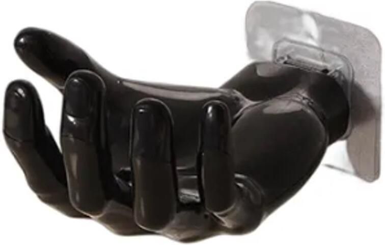 Handdoekhaakjes Ophanghaken opbergrek Zelfklevend Kapstokhaak Wandhaak zwart Hars 14cm