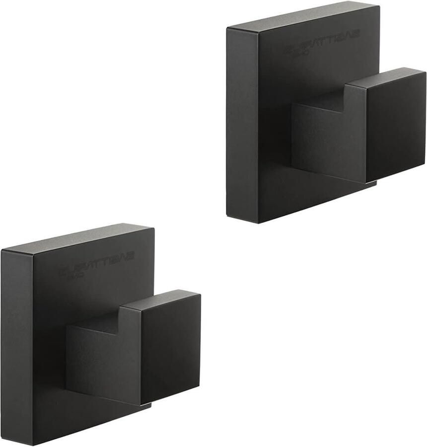 Handdoekhaakjes Zelfklevend Zwart 2 Stuks Sagittarius One 32S1-B Vaatdoekhouder RVS Badkamer Keuken