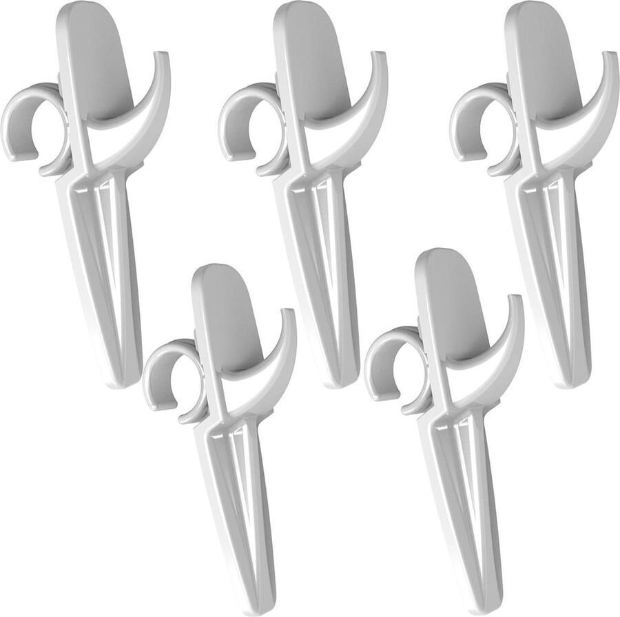 Handdoekhouder universele handdoekhaak voor badkamer radiator wit haakclip ronde radiatorhaak 5-delige set Made in Germany