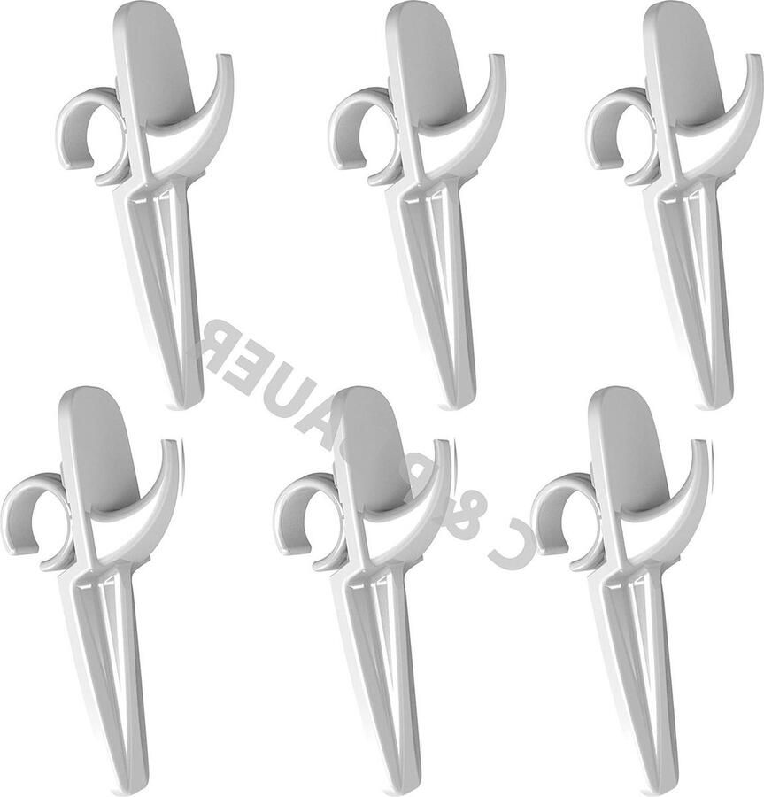 Handdoekhouder universele handdoekhaak voor badkamerradiator wit set van 6 Made in Germany