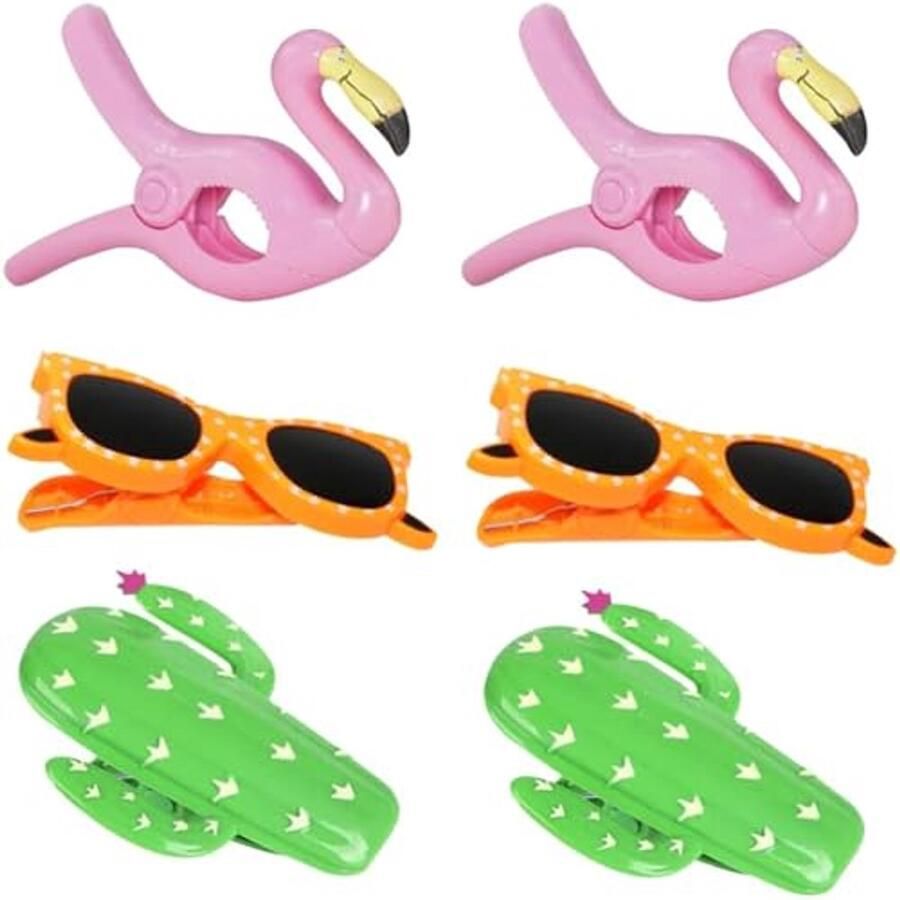 Handdoekklemmen voor Strandhanddoeken Set van 6 Grote Clips voor Windbescherming