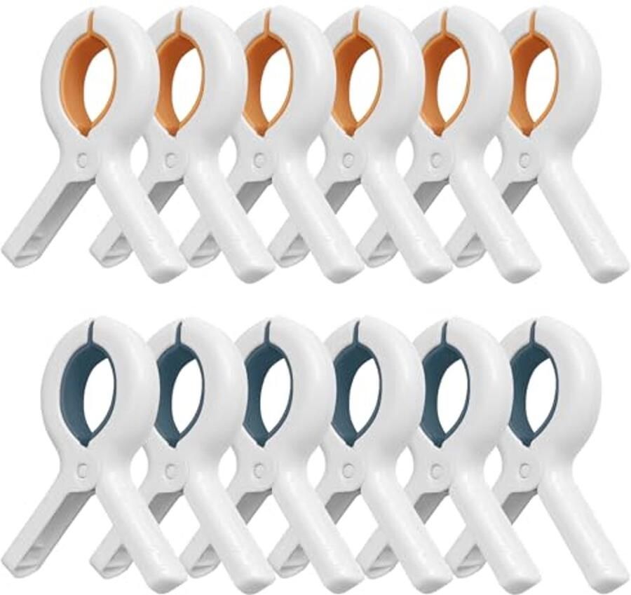 Handdoekklemmen Voor Strandstoelen 12 Stuks Winddicht en Sterk Ideaal Voor Badhanddoeken en Dikke Kleding