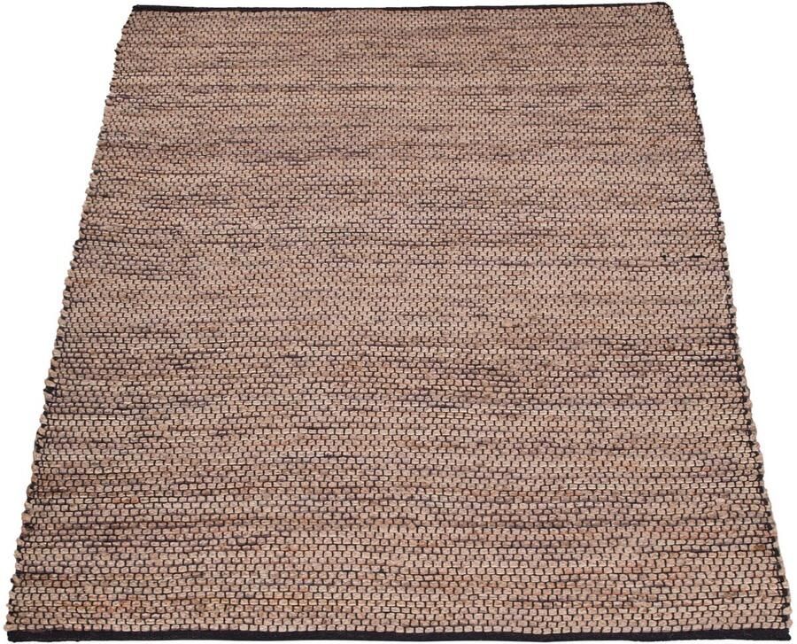 Handgemaakt jute wollen tapijt rustiek en modern duurzaam natuurlijk gemakkelijk schoon