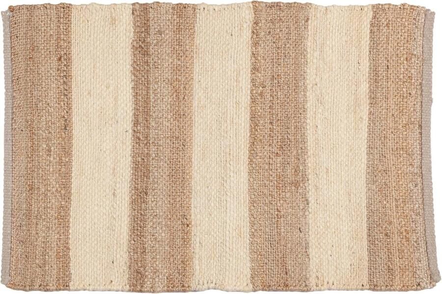 Handgeweven Jute Tapijt Duurzaam Natuur Look 60 x 90 cm Geschikt voor Woonkamer Eetkamer en Slaapkamer